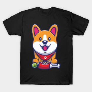 Corgi Dog Cute Funny Happy T-Shirt